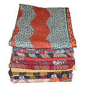 B081x1mlx1 Textillhub Indian Vintage Reversible Handmade Blanket Kantha Throw Hippie