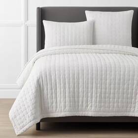 The Company Store 313092627698 Legends Luxury Tufted Stitch Velvet White King/california King Cotton Quilt