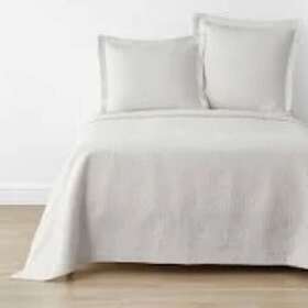 50170m-q The Company Store Putnam Matelasse Cotton Bedspread Queen-ivory