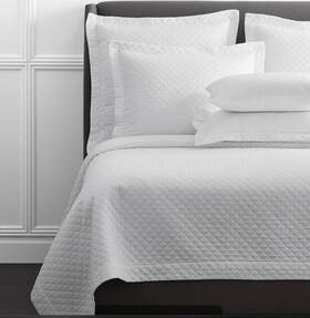 50677q The Company Store Legends Hotel Norfolk White Egyptian Cotton Queen Coverlet Only Nip