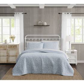 89180092 The Farmhouse By Rachel Ashwell 3pc Full/queen Majesty Quilt Bedding Set
