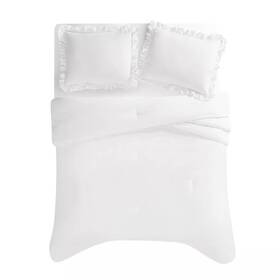 92868241 The Farmhouse By Rachel Ashwel 2pc Twin/twin Extra Long Ruffled Washed Comforter