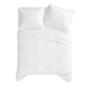 92868325 The Farmhouse By Rachel Ashwel 2pc Twin/twin Extra Long Ruffled Washed Cotton
