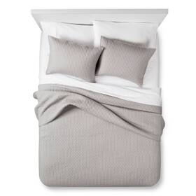 46767494 The Industrial Shop Gray Solid Quilt And Sham Set Twin 2pc -