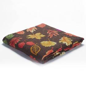 The Lakeside Collection 190941426950 Autumn Leaf Bedding - Country Rustic Quilt Set Chocolate King