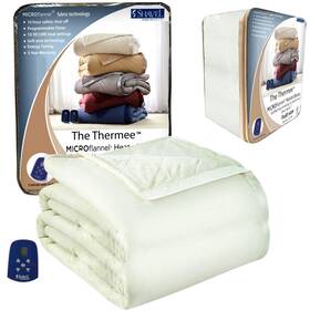 Thermee 718498954063 Micro Flannel Ultra Velvet Heated Blanket 10-setting Electric Blanke
