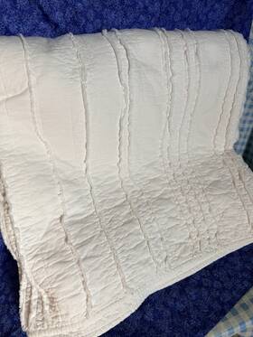 060150285 Threshold Quilt Full/queen White 100% Cotton Quilted Solid Bedroom