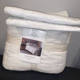 Threshold 191908534503 King Quilt 2 Standard Shams Space Dyed Cotton Linen