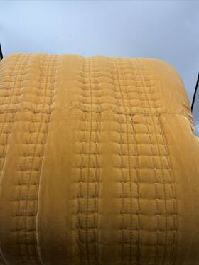 Threshold 191908798523 Lofty Velvet Quilt King Size Dark Gold Color