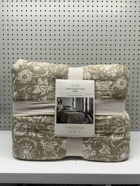 Threshold 191908958590 Full/queen Size Quilt Lofty Cotton Voile Floral Brand New Target