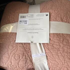 83890649 Threshold Full/queen Garment Washed Paisley Stitch Quilt Terracotta/bronze -
