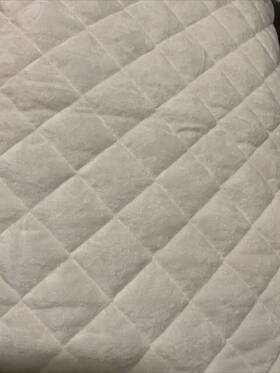 87605917 Threshold King Luxe Diamond Stitch Velvet Quilt Ivory As Shown