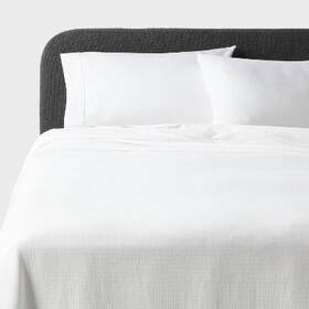 88666054 Threshold King Luxe Matelasse Coverlet White -