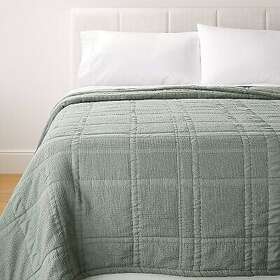 86298407 Threshold Designed W/studio Mcgee King Waffle Matelasse Quilt Light Teal Green - With