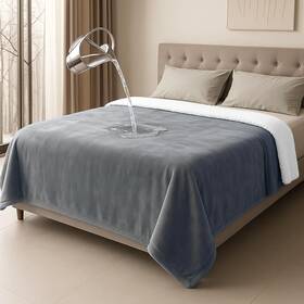 Heq-tisancy-2220 Tisancy King Size Waterproof Blanket For Bed Couch Queen 80ftft X Gray