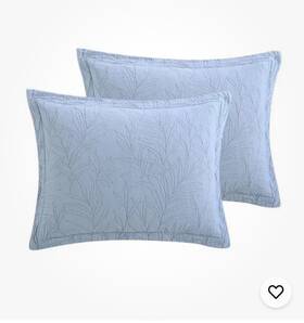 82667933 Tommy Bahama 2pc King Costa Sera Solid Quilt Sham Light Blue 100% Cotton