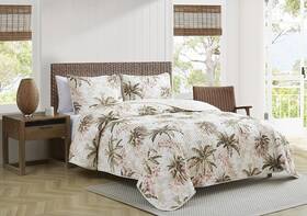 Tommy Bahama 883893463400 Bonny Cove Twin Quilt Set Cotton Reversible New