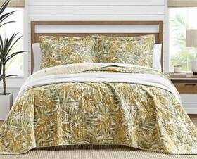 Ushsa91161169 Tommy Bahama Tropical Palm Newland Forest Full/queen Quilt 3pc Set Cotton New