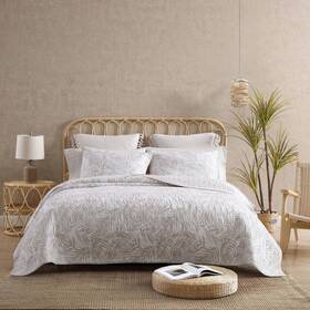 Ushsa91210294 Tommy Bahama Quilt Set Cotton Reversible Machine Wash Twin Size Beige 2-pcs