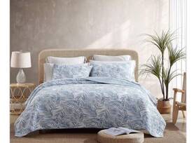 Ushsa91210299 Tommy Bahama Quilt Set King Palmday 3-piece Classic Botanical Cotton 100% Blue