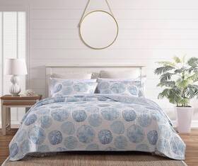 Ushsa91210309 Tommy Bahama - Queen Quilt Set Reversible Cotton Bedroom Decor With Matching