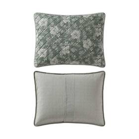 Ushsa91301833 Tommy Bahama Hibiscus Jungle 3-piece Green Cotton King Quilt Set