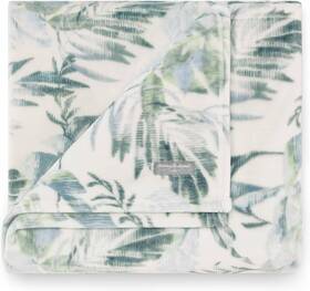 Ushshf1098093 Tommy Bahama - Throw Blanket Plush Fleece 50 Inch X 70 Wallpaper Leaves Green