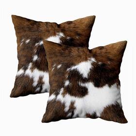Tomwish 602100831302 Pack Of 2 Throw Pillow Covers Christmas Cowhide Printing Western 18x1