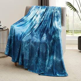 Zr-01 Topcee Cooling Blanket For Hot 90 Inch 104 Dark Blue Watercolor