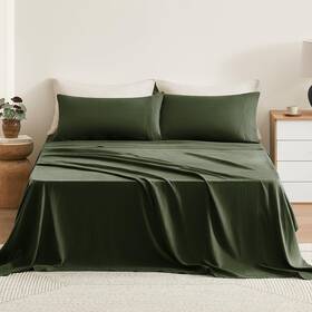 Tosmo 734914272009 Pure Linen Sheets Set 100% French Natural Flax Bedding 4pc