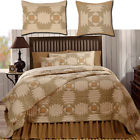 Trade Winds Queen Quilt Pillow Pineapple Set 4-5pc Bedding King Beige Patchwork