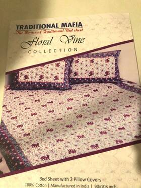 Traditional Mafia 777077777076 Lot Of 10 Floral Vine Collection Bed Sheet With 2 Pillow Covers King Set