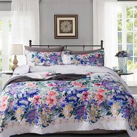 Travan 712109419033 Quilt Set 3piece Bedspread Quilted Oversized Lightweight Microfiber Coverlet