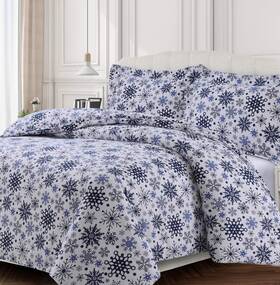 170flpkdu2 Tribeca Living Snfl170duvetqu Duvet Set Queen Snowflakes