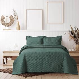 84292474 Tribeca Living Twin Brisbane Oversized Diamond Quilt Set Aqua Blue -