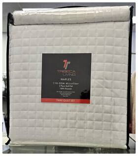 Tribeca Living 842941145316 Naples Twin Quilt Set