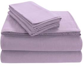 Tribeca Living 852661464840 Luxury Solid Flannel Deep Pocket Sheet Set California King L