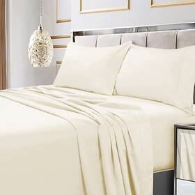 Amz600eced4pssckiv Tribeca Living Soft Egyptian Cotton Sateen Solid Pillowcase Set Extra Deep Po