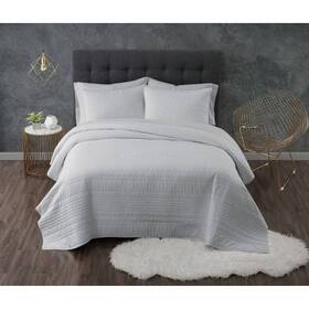 80267141 Truly Calm Quilt Set Hypoallergenic Odor Control Heiq Gray Twin/twinxl