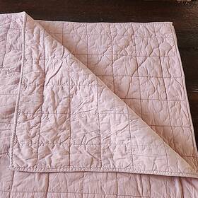 80267290 Truly Calm Light Pink Cotton Quilt Full Solid 80 X 84