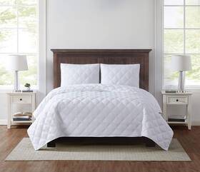 Truly Soft Everyday 783048109392 3d Puff Quilt Set King White