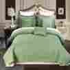 Tw6hj5c Royal Hotel Bedding Full Queen Size Sage Coverlet 3pc Set Microfiber Checkered Quilt By 825624683404