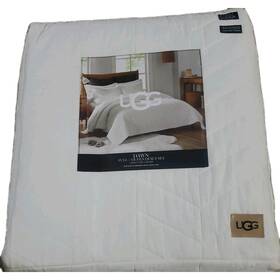 Ugg 008889011551 New White Dawn Quilt Full/queen 3 Piece Set 90 Inch 94