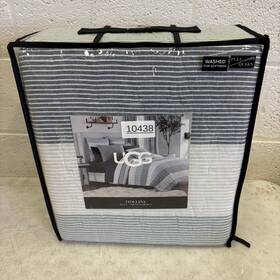 Ugg 008889192335 Tideline Quilt Full/queen Bedroom Bedding Soft Reversible - Gray / White