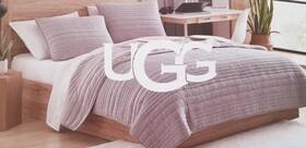 Ugg 008889263639 2 Pc Crew Seal Gray Heather Twin / Xl Quilt And Sham Set Nip