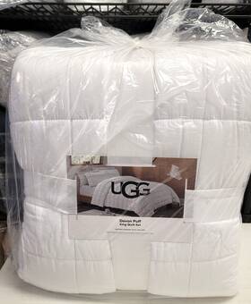 Ugg 008889339570 Devon Puff King Quilt Set Bright White