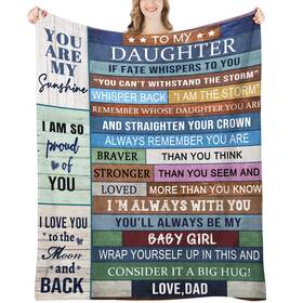 Uhankru 799793197683 Daughter Blanket From Dad Birthday 60 50
