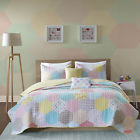 Uhk13-0007 Uhk13-0007- Uhk13-0008 Urban Habitat Kids Evie Pink Cotton Printed Coverlet Set