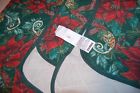 Unbranded Christmas Bedspread Poinsettia Holly Holiday Queen Size
