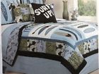 Unbranded New Boys Surfs Up Island Patchwork Quilt And Standard
